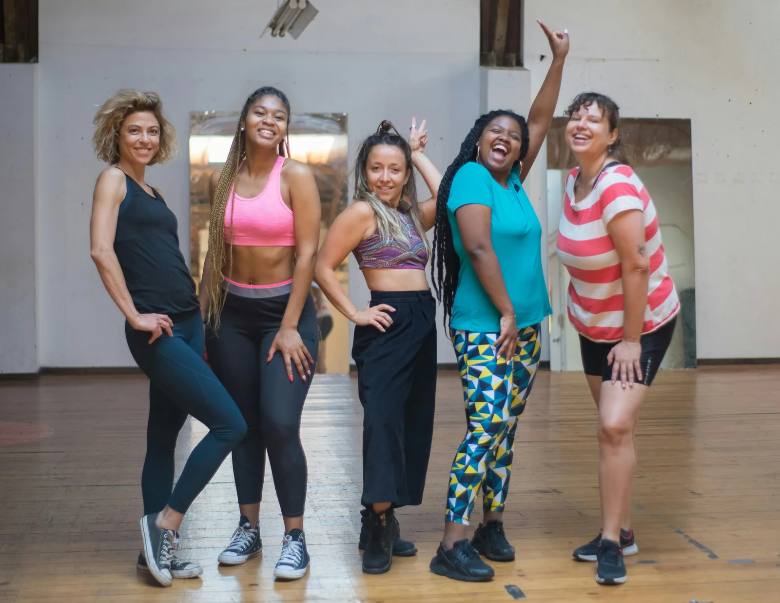 Group of women in a fitness class